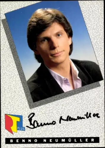 Autogrammkarte Moderator Benno Neumüller, Portrait, Autogramm