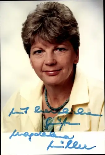 Autogrammkarte Moderatorin Magdalena Müller, Portrait, Autogramm