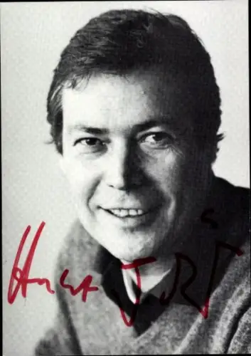 Autogrammkarte Moderator Helmut G. Müller, Portrait, Autogramm