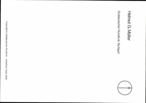 Autogrammkarte Moderator Helmut G. Müller, Portrait, Autogramm