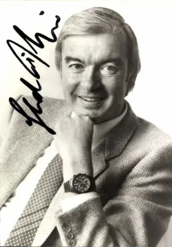 Ak Moderator Gerd Million, Portrait, Autogramm