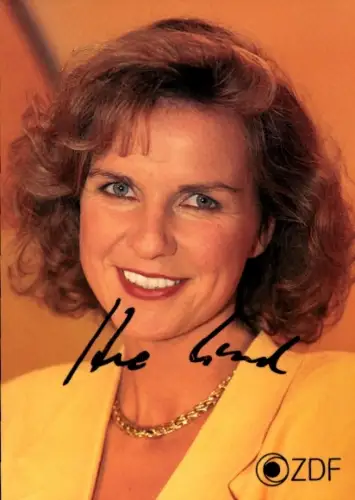 Autogrammkarte Moderatorin Hera Lind, Portrait, Autogramm