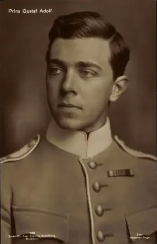 Ak Prinz Gustaf Adolf von Schweden, Portrait