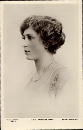 Ak Princess Mary, Countess of Harewood, Viscountess Lascelles, Portrait