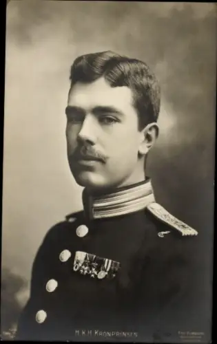 Ak Kronprinz Gustav von Schweden, Gustav V, Portrait