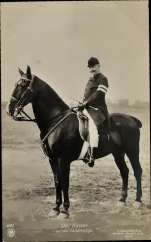 Ak Der Kaiser Wilhelm II. auf der Parforcejagd, NPG 1086
