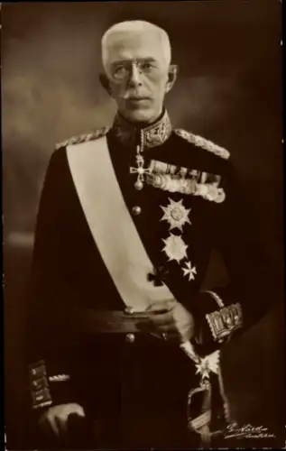 Ak König Gustav V. von Schweden, Portrait