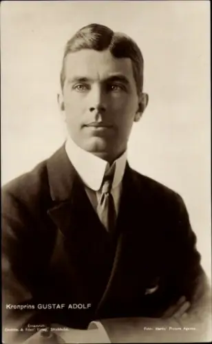 Ak Kronprinz Gustaf Adolf von Schweden, Portrait