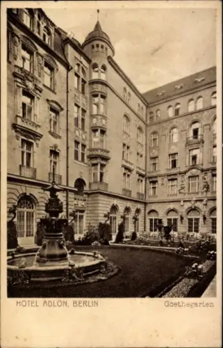 Ak Berlin Mitte, Hotel Adlon, Goethegarten