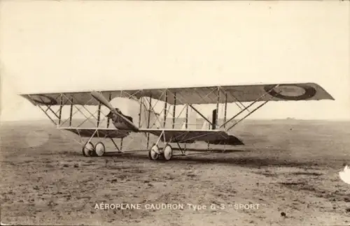 Ak Französisches Militärflugzeug Caudron G3 Sport