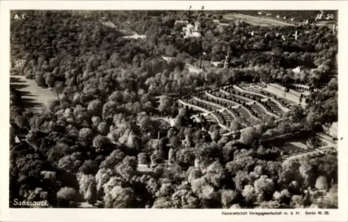 Ak Potsdam, Sanssouci, Luftbild