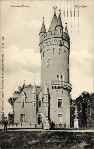 Ak Babelsberg Potsdam in Brandenburg, Flatowturm im Park Babelsberg
