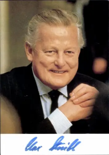 Foto Max Streibl, Bayerischer Ministerpräsident, Autogramm