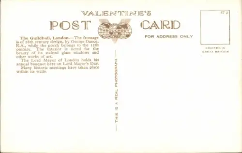 Ak London England, The Guildhall