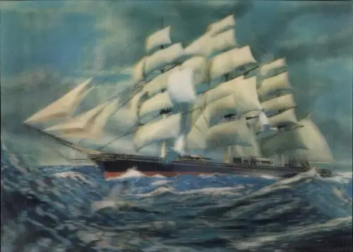 3-D Ak Segelschiff, Meer