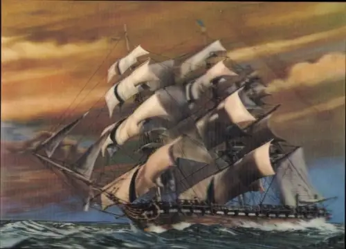 3-D Ak Segelschiff