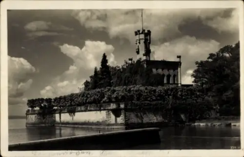 Ak Langenargen am Bodensee, Schloss Montfort, Gewitterstimmung, Bodensee, Langenargen