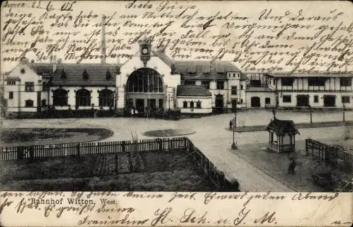 Ak Witten an der Ruhr, Bahnhof