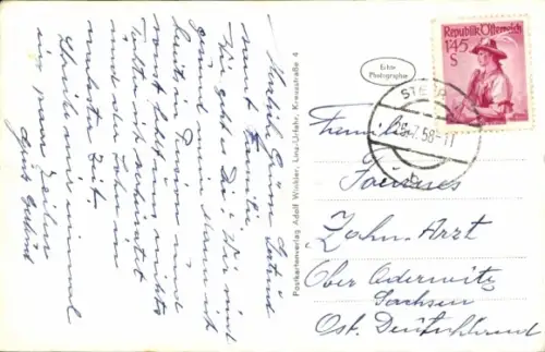 Ak Steyr in Oberösterreich, Steyr O., Flussansicht, Brücke, Gebäude, 