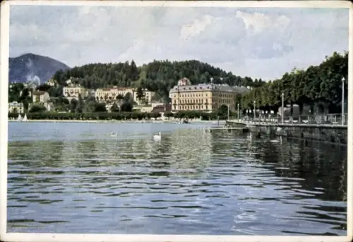 Ak Gmunden am Traunsee Salzkammergut Oberösterreich,  Hotel Austria, Salzkammergut, Wasseransicht
