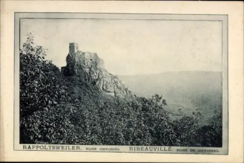 Ak Ribeauvillé Rappoltsweiler Elsass Haut Rhin, Ruine Giersberg,  Ribeauvillé, Landschaft