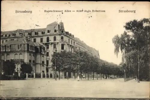 Ak Strasbourg Straßburg Elsass Bas Rhin, Ruprechtsauer Allee