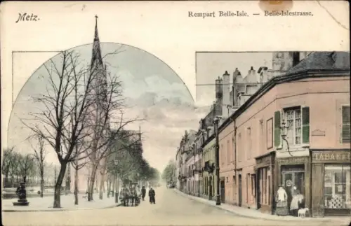 Ak Metz Moselle,  Rempart Belle-Isle, Belle-Islestrasse, TABAK&