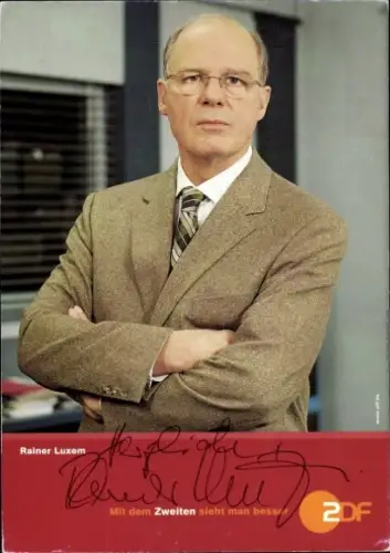 Ak Schauspieler Rainer Luxem, Portrait, Autogramm, ZDF
