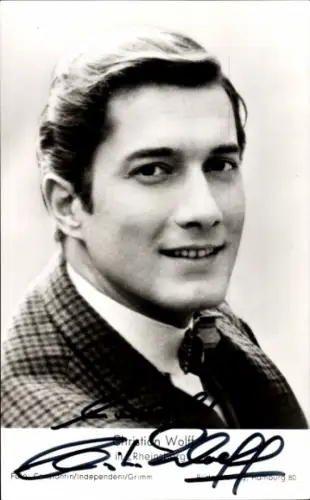 Ak Schauspieler Christian Wolff, Portrait, Autogramm