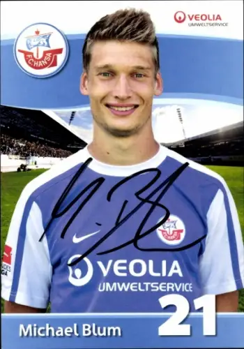 Autogrammkarte Fußballer Michael Blum, FC Hansa Rostock, Autogramm
