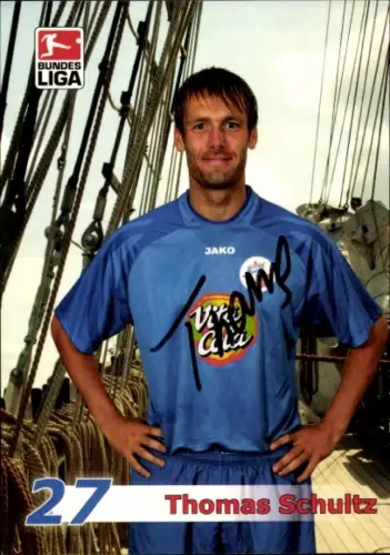Autogrammkarte Fußballer Thomas Schultz, FC Hansa Rostock, Autogramm