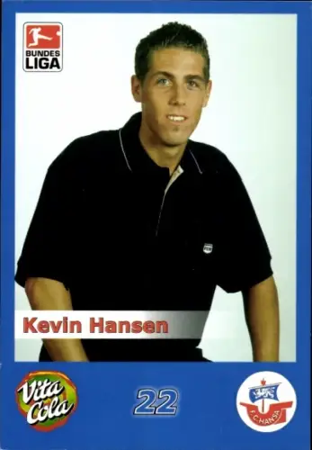 Autogrammkarte Fußballer Kevin Hansen, FC Hansa Rostock, Autogramm