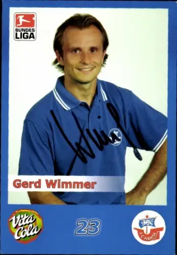 Autogrammkarte Fußballer Gerd Wimmer, FC Hansa Rostock, Autogramm
