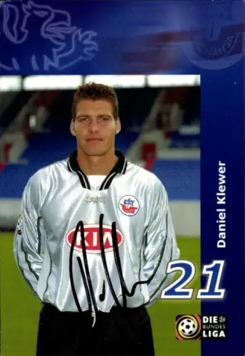Autogrammkarte Fußballer Daniel Klewer, FC Hansa Rostock, Autogramm
