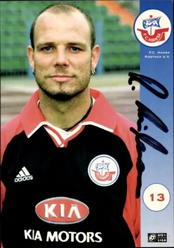 Autogrammkarte Fußballer Ronny Thieleman, FC Hansa Rostock, Autogramm
