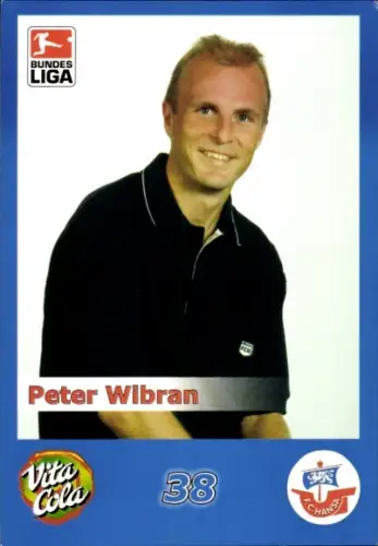 Autogrammkarte Fußballer Peter Wibran, FC Hansa Rostock, Autogramm