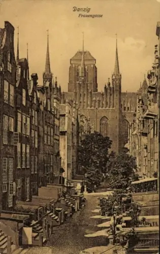 Ak Gdańsk Danzig, Frauengasse