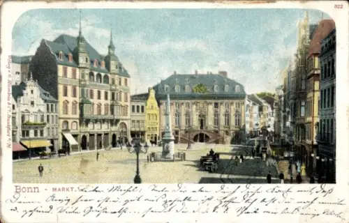 Litho Bonn am Rhein, Marktplatz