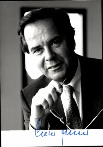 Autogrammkarte Foto Journalist Dieter Stolte, Portrait, Autogramm