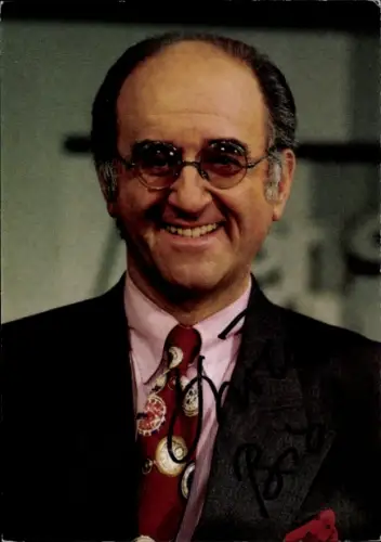 Ak Fernsehmoderator Alfred Biolek, Portrait, Autogramm
