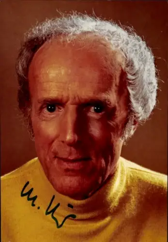 Autogrammkarte Manfred Köhnlechner, Heilpraktiker und Autor, Portrait, Autogramm