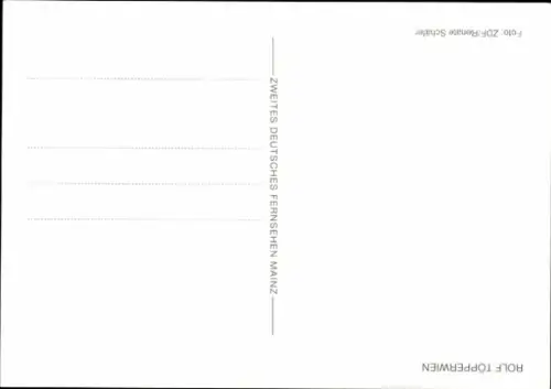 Autogrammkarte Moderator Rolf Töpperwien, Portrait, Autogramm