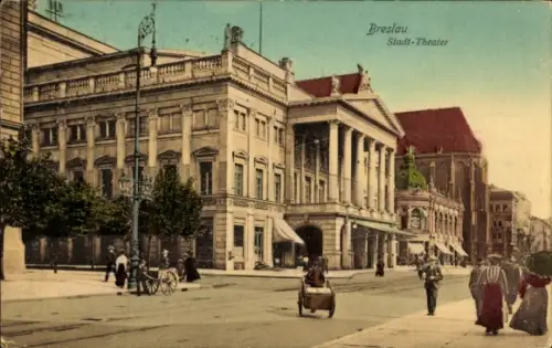 Ak Wrocław Breslau Schlesien, Theater