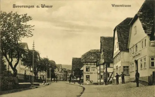 Ak Beverungen an der Weser, Weserstraße, Café Restaurant
