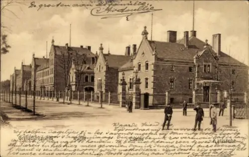 Ak Karlsruhe in Baden, Grenadierkaserne, Wache, Casino