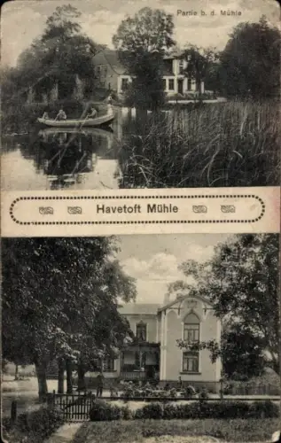 Ak Havetoft in Angeln, Mühle