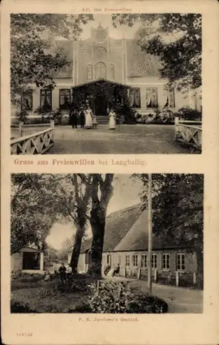 Ak Langballig in Angeln, Gut Freienwillen, Jacobsens Gasthof