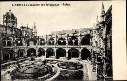 Ak Belém Lisboa Lissabon Portugal, Claustro do Convento dos Jeronymos
