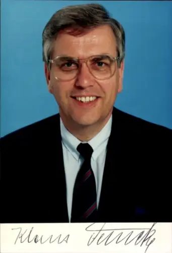 Foto Politiker Klaus Francke, Portrait, Autogramm