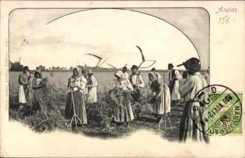 Ak Ungarn, Feldarbeiter, Ernte